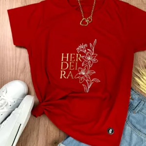 Blusa Feminina T-Shirt algodão (Herdeira)