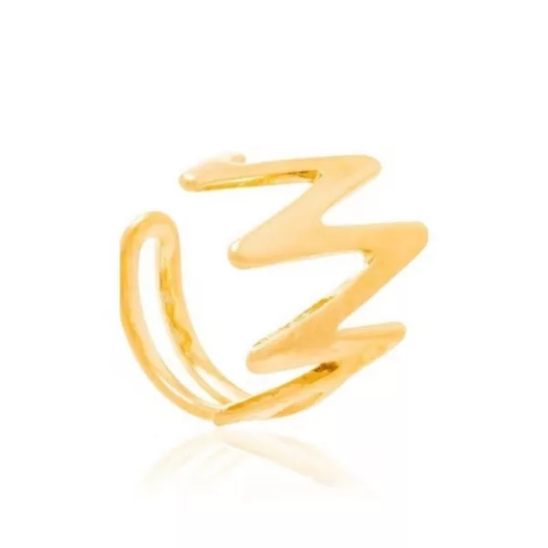 Brinco Rommanel Ear Hook Banhado a ouro 18 k