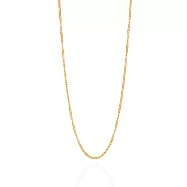 Cordão banhado a ouro 18k fio grumet cód. 530695