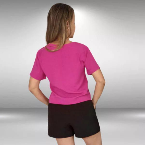 Blusa Lisa Com Botões Rosa - Imagem 2