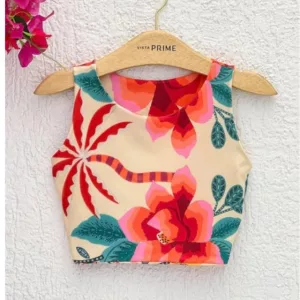 Cropped Patroa Estampado Encanto das flores