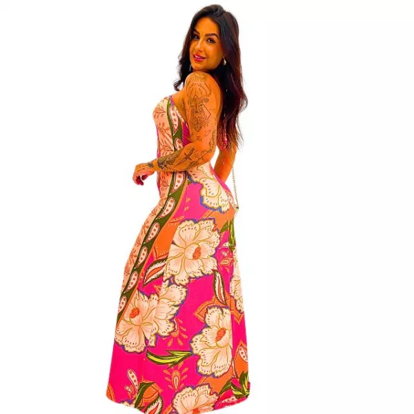 Vestido Grumari Rosa Encanto - Imagem 2