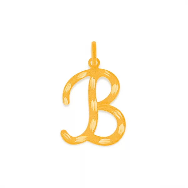 Colar Corrente Letra Lisa Inicial Presente Banhado Ouro 18k Cor Dourado B Cód. 540733 - Imagem 2